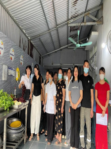 Công tác đón đoàn giám sát công tác bán trú tại Phân hiệu Liên Châu-trường Mầm non Tân Ước