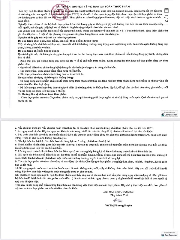 Tuyen truyen vè vẹ sinh an toan thuc pham
