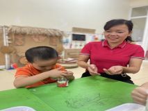 Hoạt động thử nghiệm trồng cây bằng bông lớp  mẫu giáo nhỡ B3