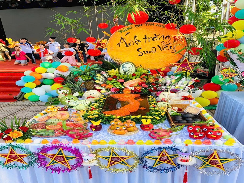 Trường MN Tân Ước tham dự Hội thi bày mầm ngũ quả do UBND xã Dân Hòa tổ chức