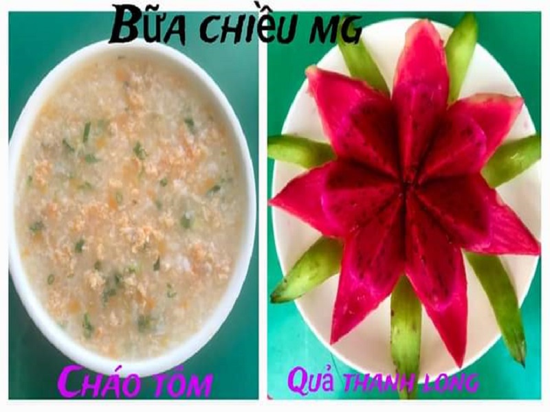 Bữa chiều của các bé mẫu giáo